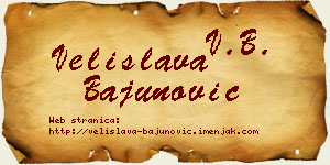 Velislava Bajunović vizit kartica